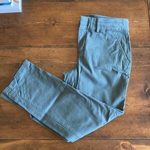 Loft Dark Sage Girlfriend Chino Pants